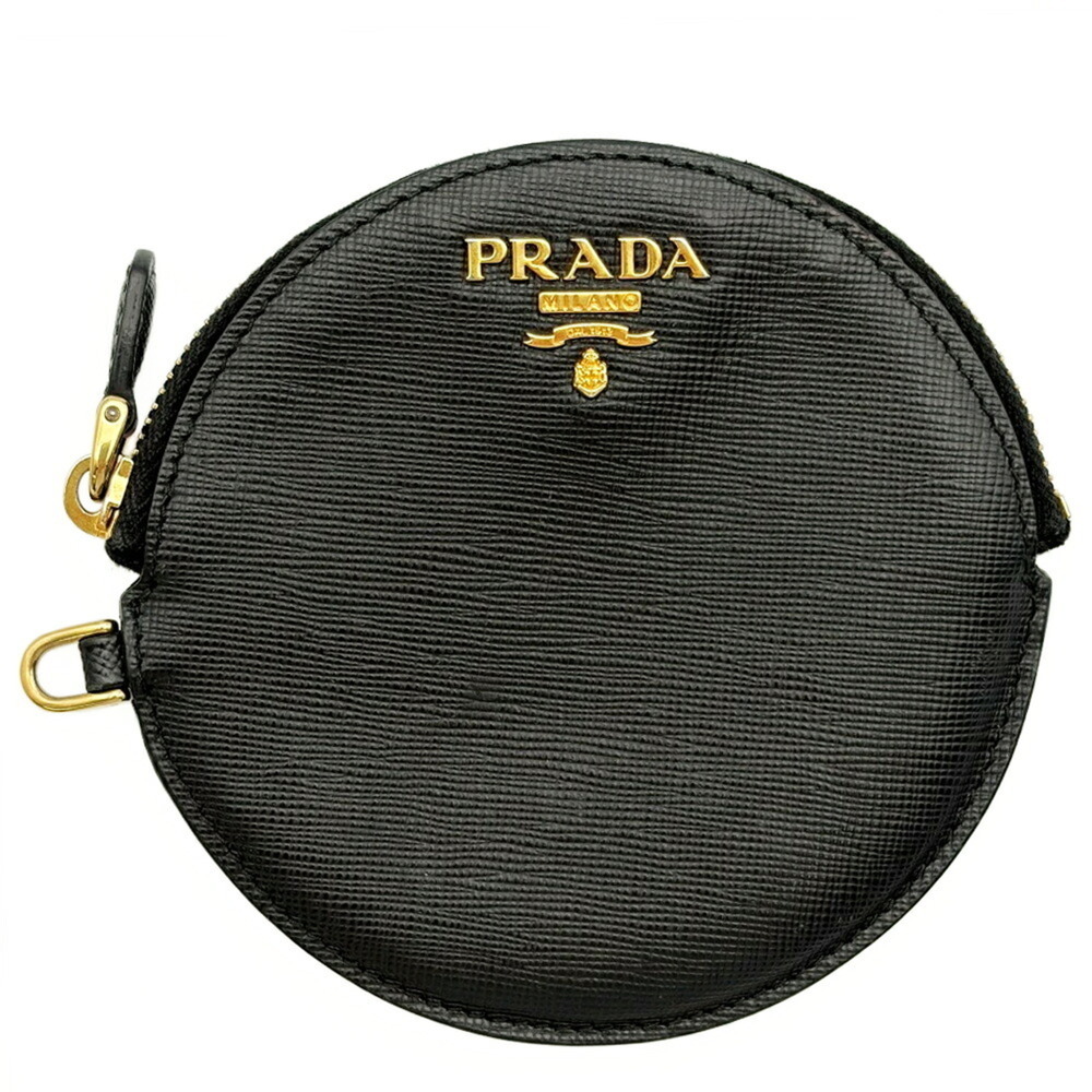 Prada Saffiano Coin Case/Coin Purse 1M1443 Leather Nappa Black